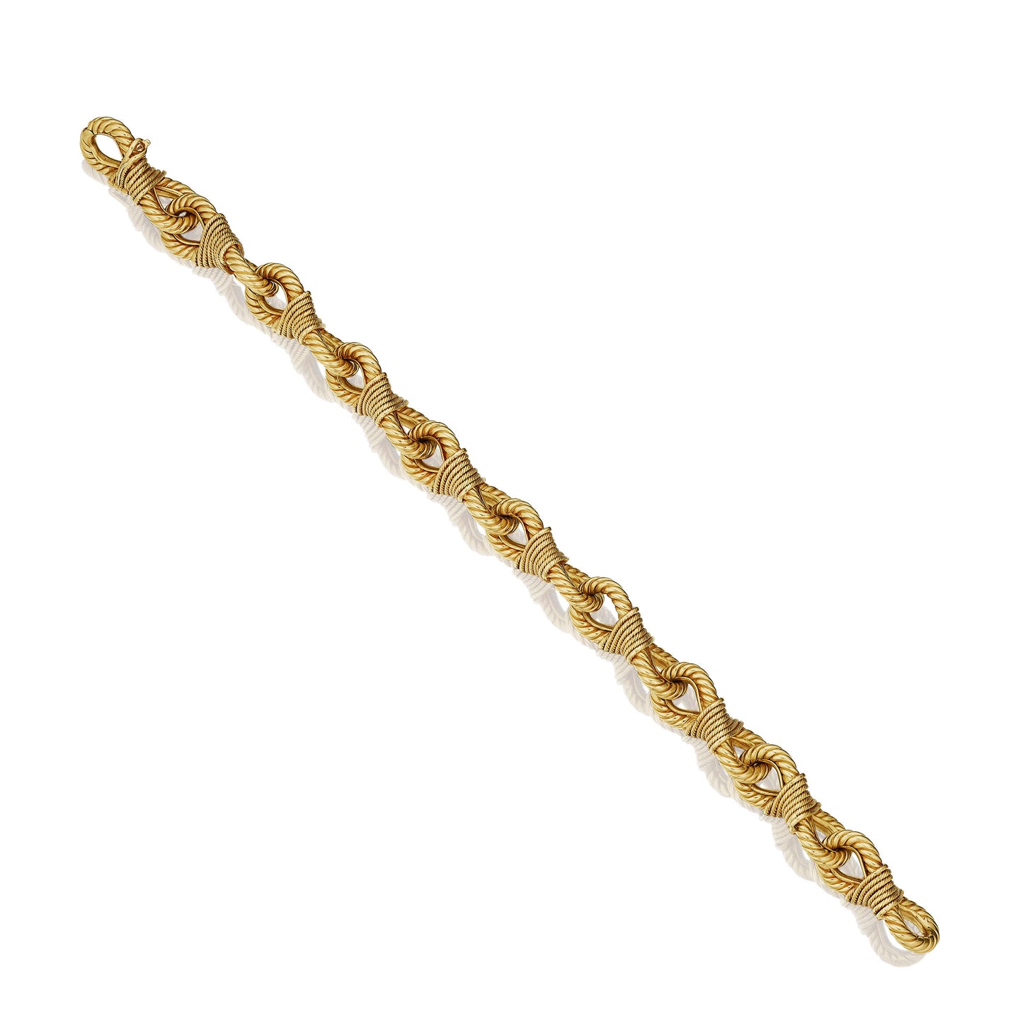 Macklowe Gallery French Mid-Century 18K Gold Bracelet