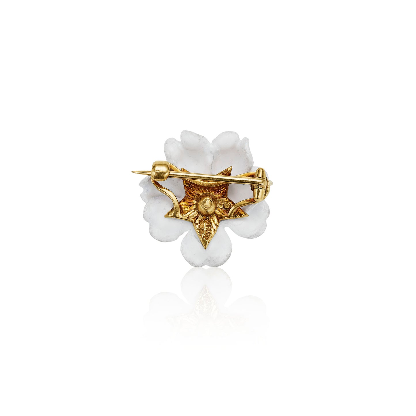 Macklowe Gallery Antique Tiffany & Co. Enamel Flower Brooch