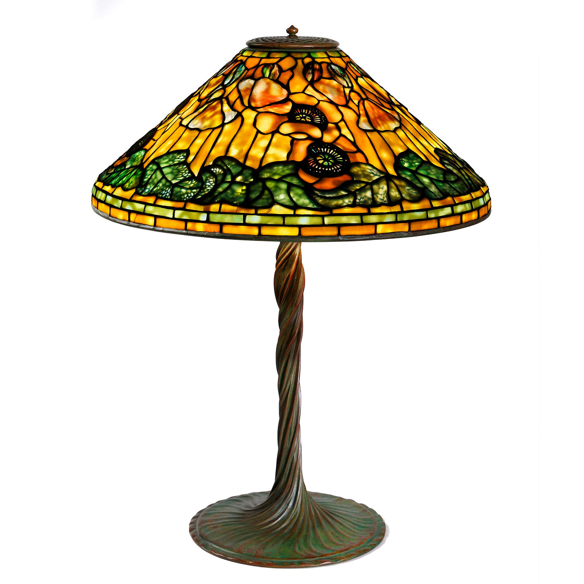 Macklowe Gallery Tiffany Studios New York “Wire-Mesh Poppy” Table Lamp