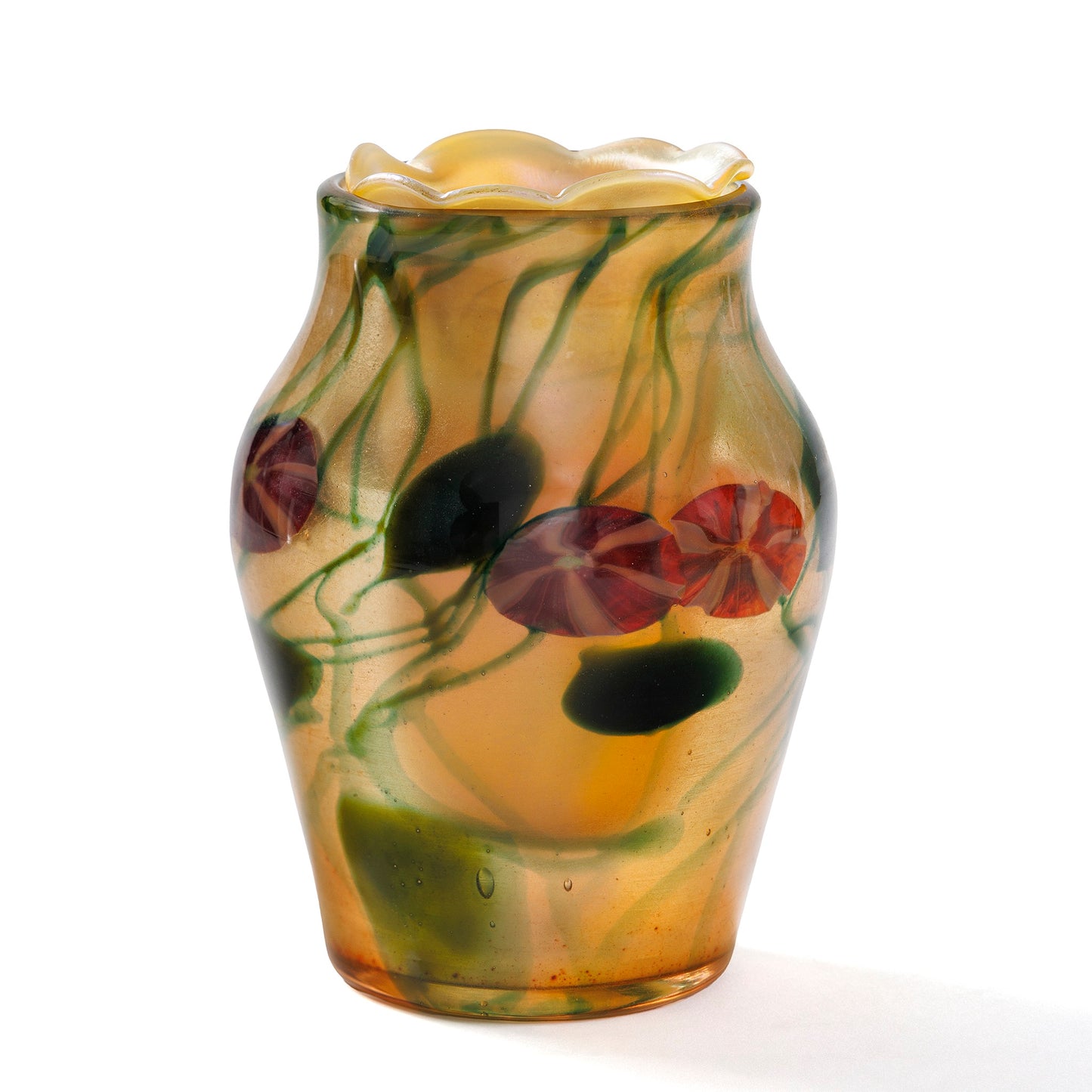 Macklowe Gallery Tiffany Studios New York Morning Glory Paperweight Vase with Insert