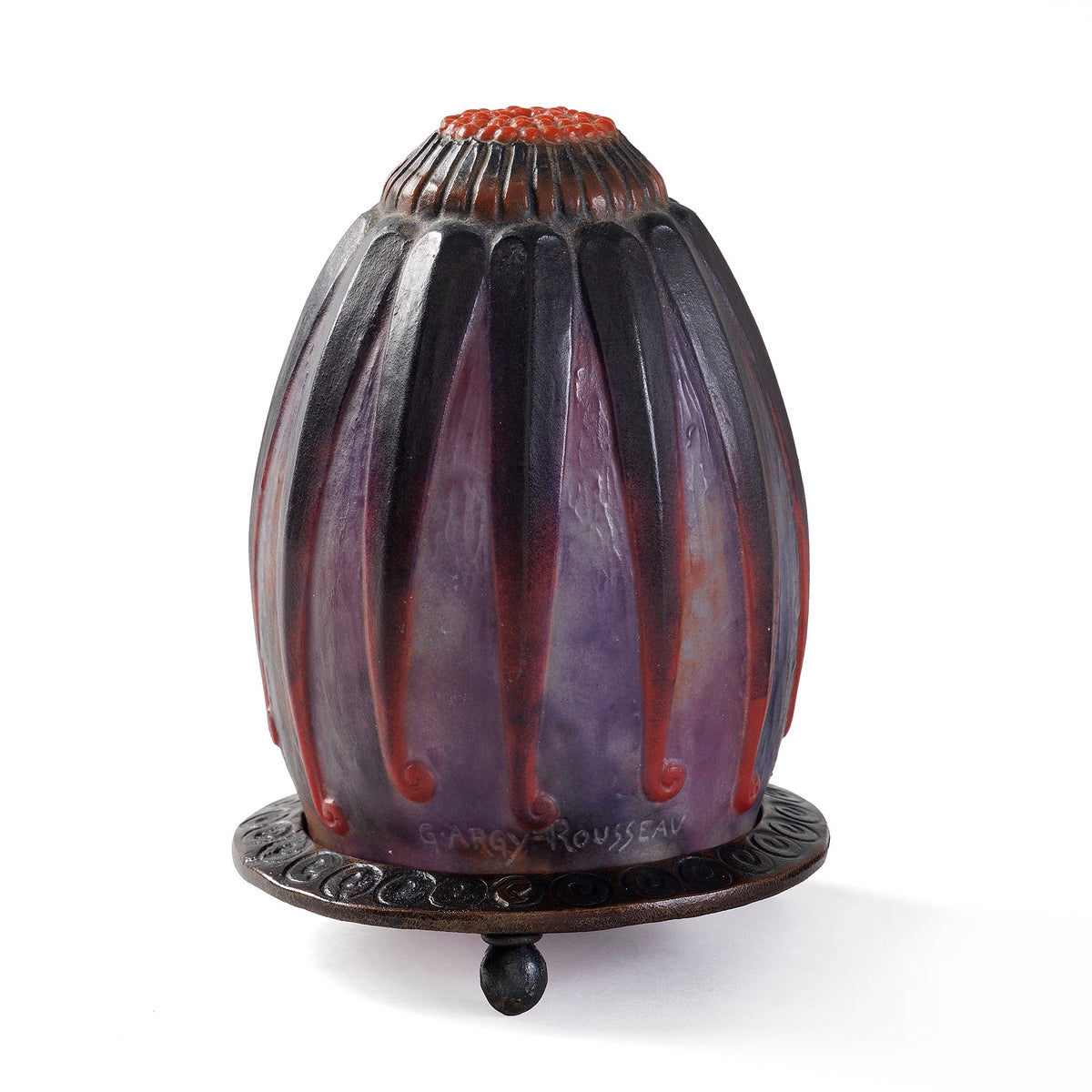 Macklowe Gallery Gabriel Argy-Rouseau Pâte de Verre "Pétales Tombants" Night Light