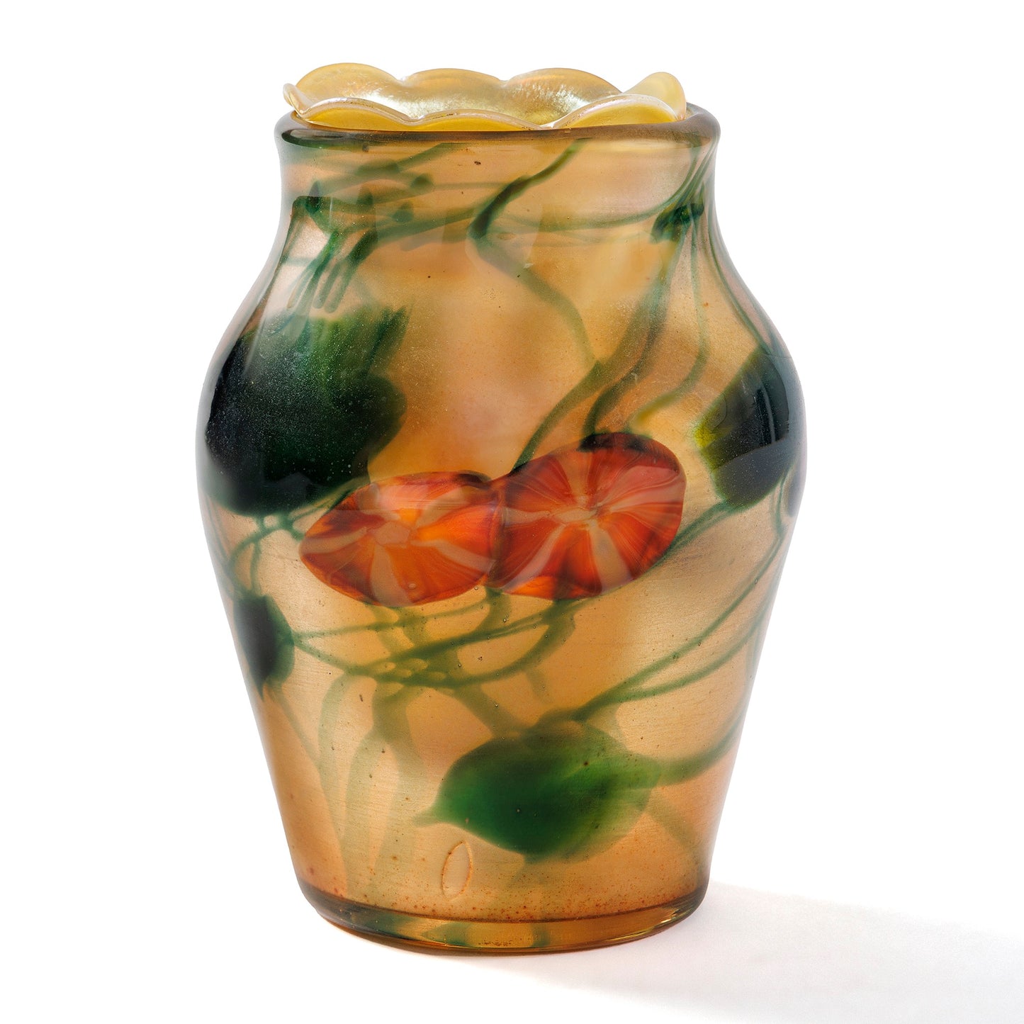 Macklowe Gallery Tiffany Studios New York Morning Glory Paperweight Vase with Insert